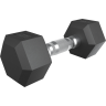 Гантель гексагональная UNIX FIT обрезиненная 5 кг DBHEX5x2