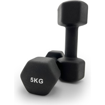 Гантель UNIX FIT неопреновая 5 кг Black, 2 шт.